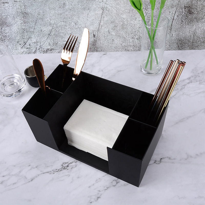 Eco-Friendly Multi Functional Metal Stainless Steel Bar Napkin Holder Tidy Bar Dispenser Kitchen Organizer Bar Caddy for Anchor Distilling Company