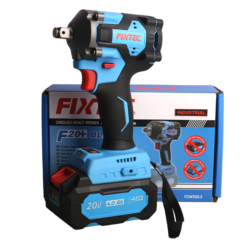Fixtec High Torque Industrial Wrench 1/2 Inch 20V Impact Wrench Heavy Duty Cordless Brushless