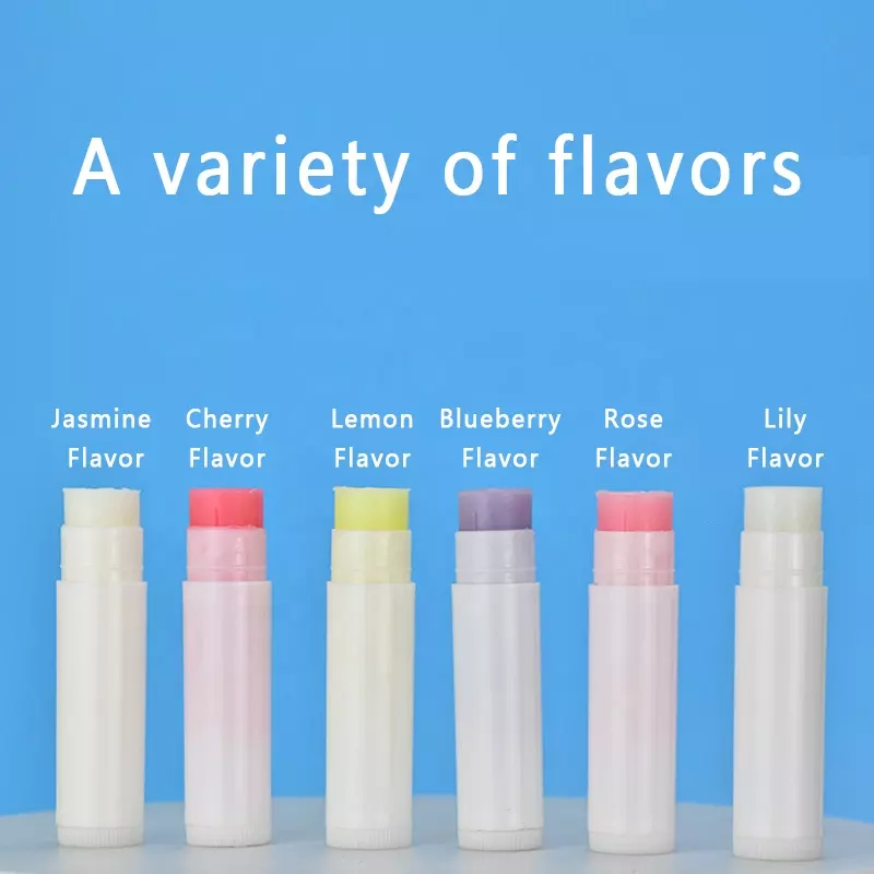 ( Cheap Price Wholesale Fruit Vegan Lip Balm Natural Moisturizing Lipstick White Black Tube Lipblam