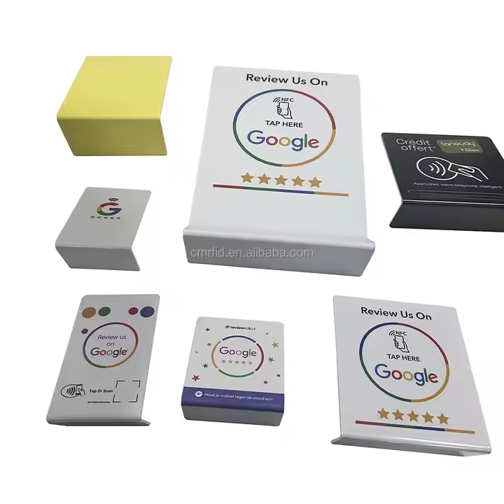 Acrylic NFC Chip Stand Card for Google Review Qr Code Display