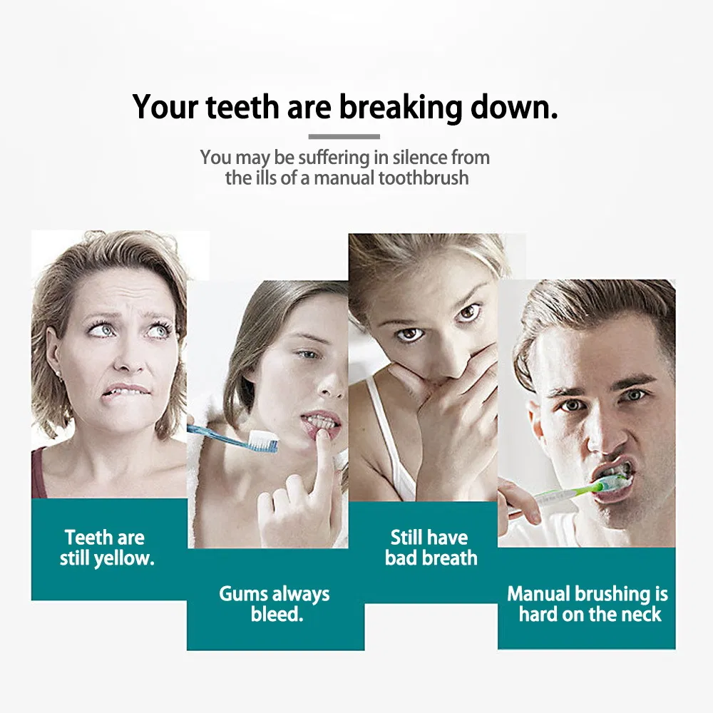 Soft Bristles Automatic Charging Smart Teeth Cleaning Tool Electric Toothbrush for Adults