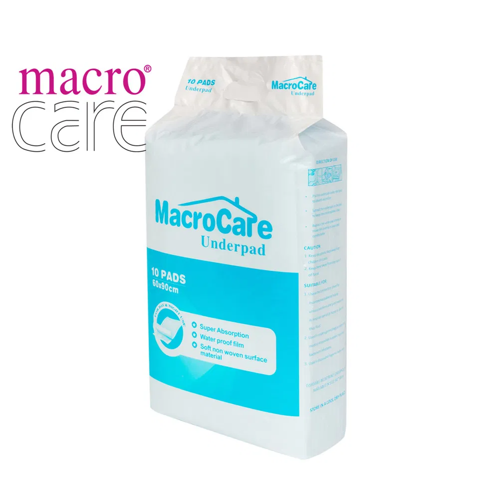 Macrocare Adult Disposable Underpad Incontinence Products Under Pad for Seniors