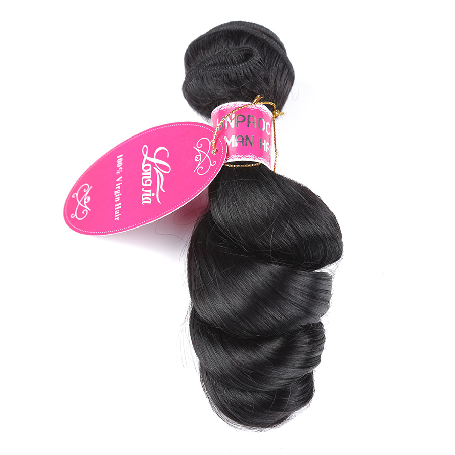 Natural Colour Straight No Shedding Human Hair Bundles Hair Extension Wig