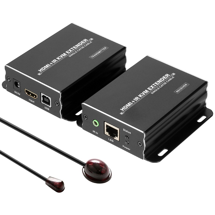 HDMI KVM экстендер 4K 30Гц, 100м, с аудио и ИК