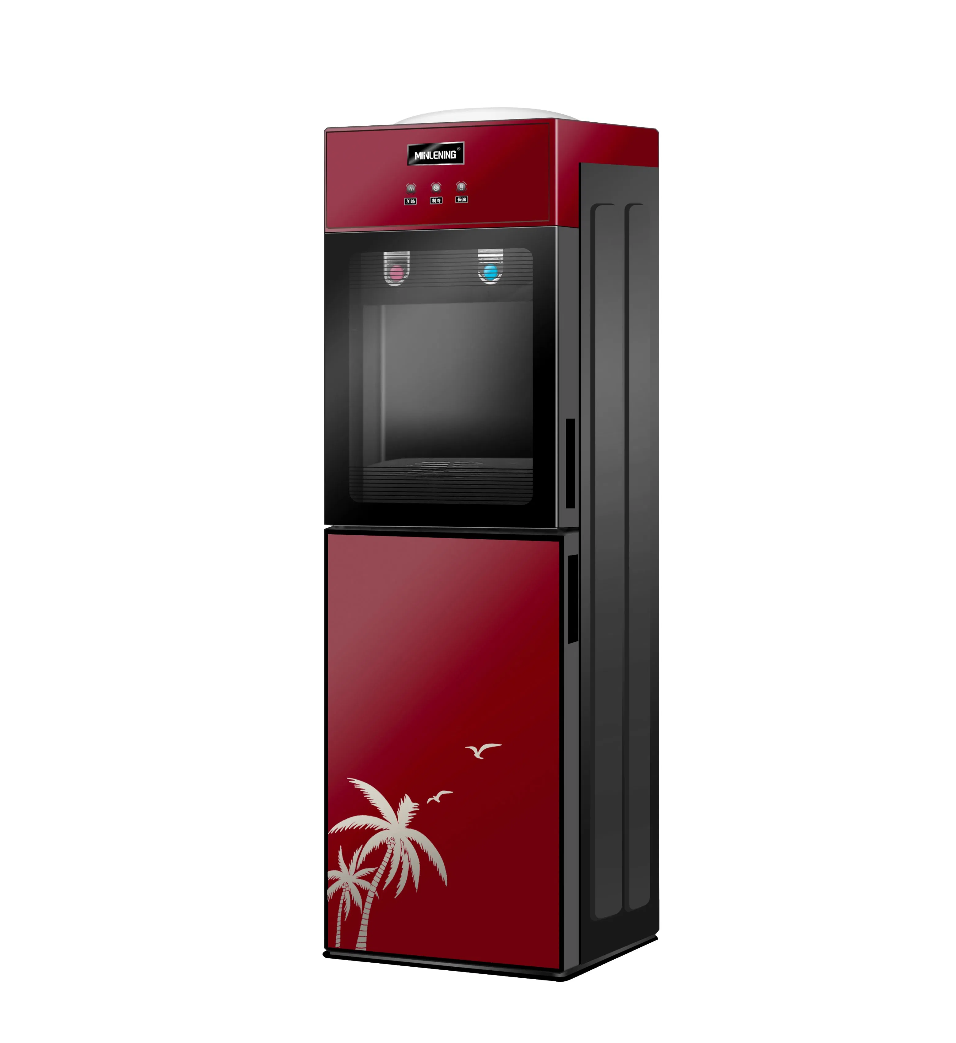 Popular Vertical Electronic Cooling Water Dispenser with Storage Cabinet