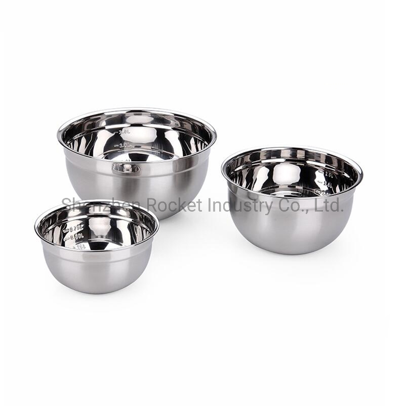 Home Kitchenware Food Use Large Glass Melamine Stainless Steel Salad Bowls Set