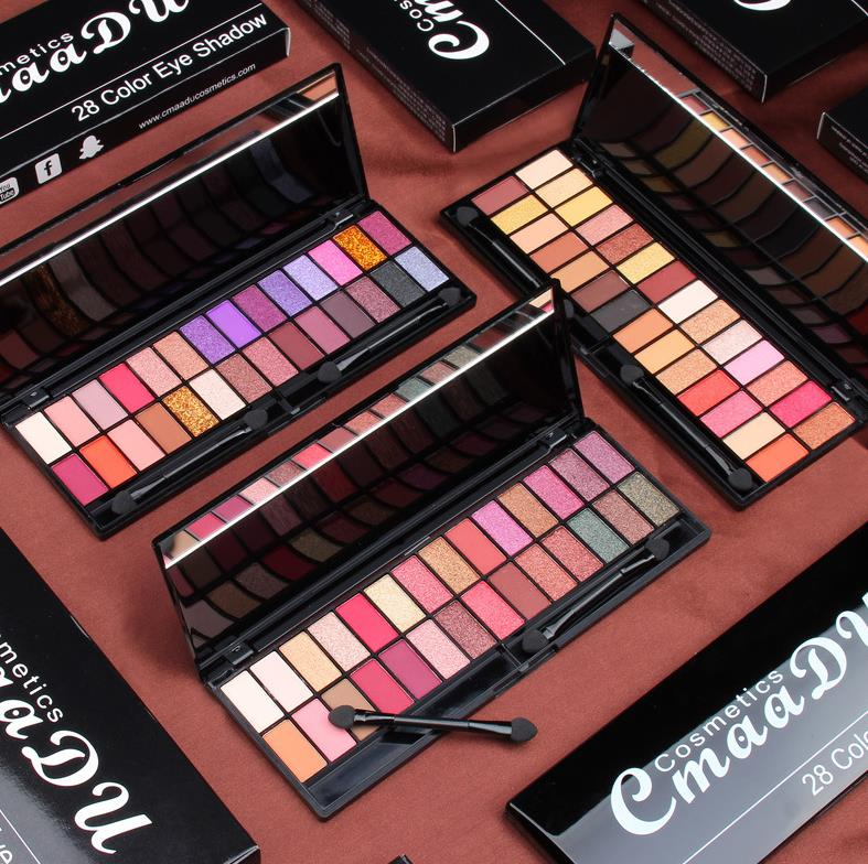 Online Wholesale in Stock Versatile 28 Color Matte and Palette Private Label Glitter Eye Shadow Glitter Eyeshadow Eye Shadow Custom Eye Makeup