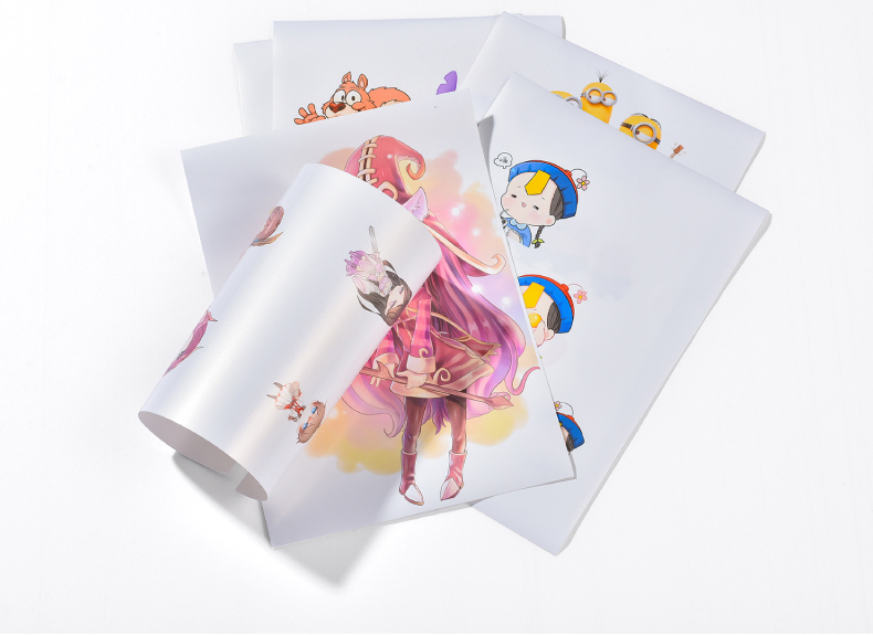 Synthetic Glassine Rightint Carton A4, OEM Glossy Sticker Paper Label Sheet