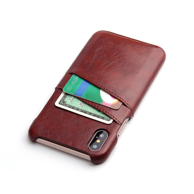 Чехол для iPhone X из кожи PU с держателем карт