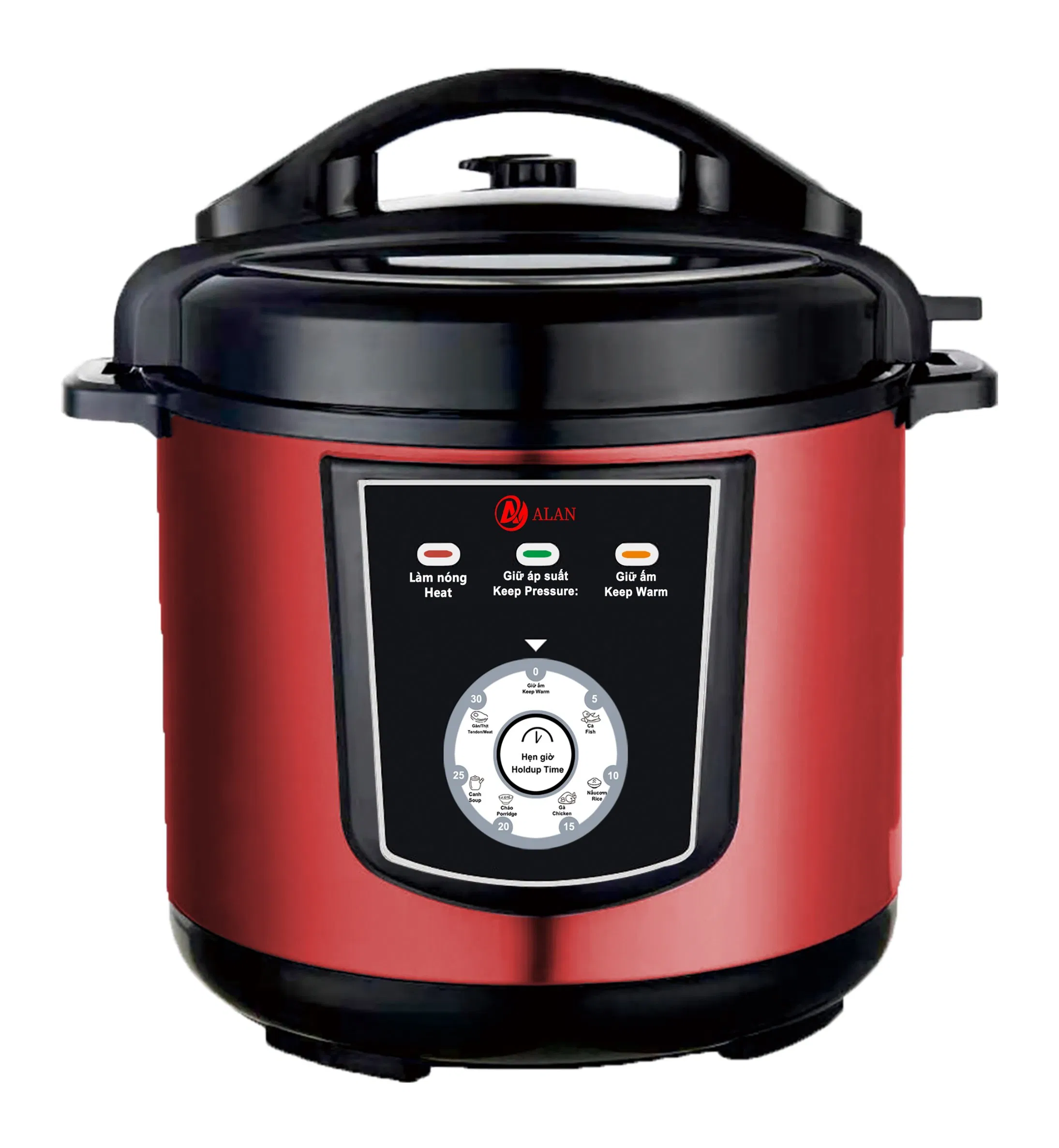 with + - Button Pressure Adjustment Big Windows LED Electric Pressure Cooker 4L-12L