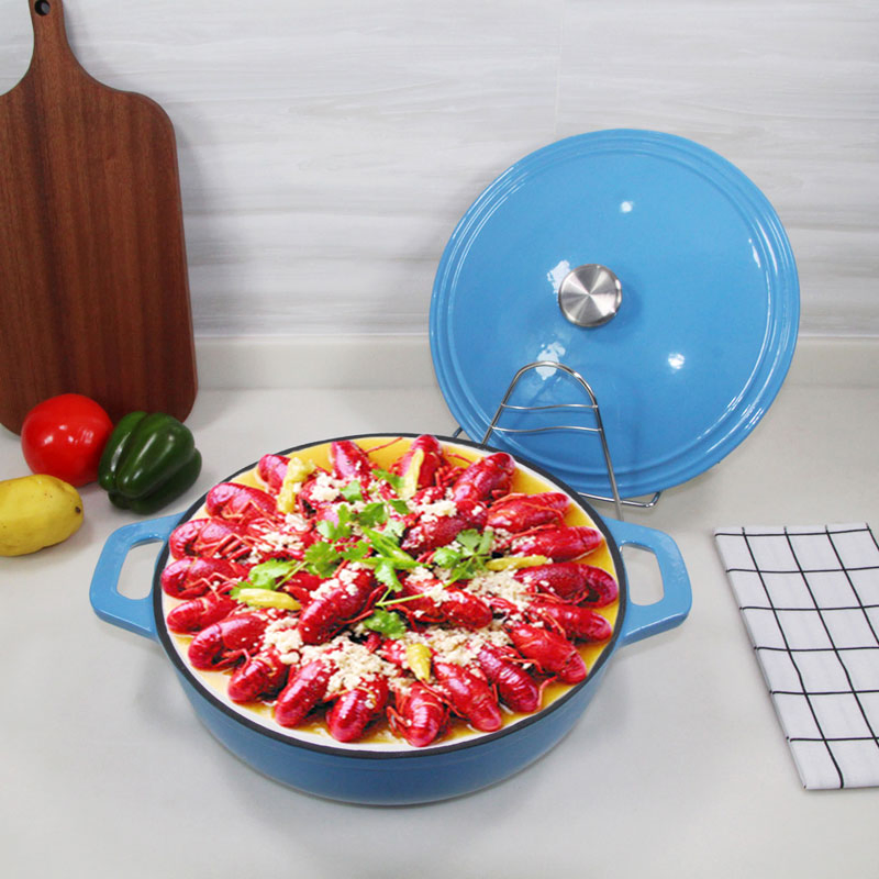 Чугунная эмалированная кастрюля-казан Cookwin, 30 см