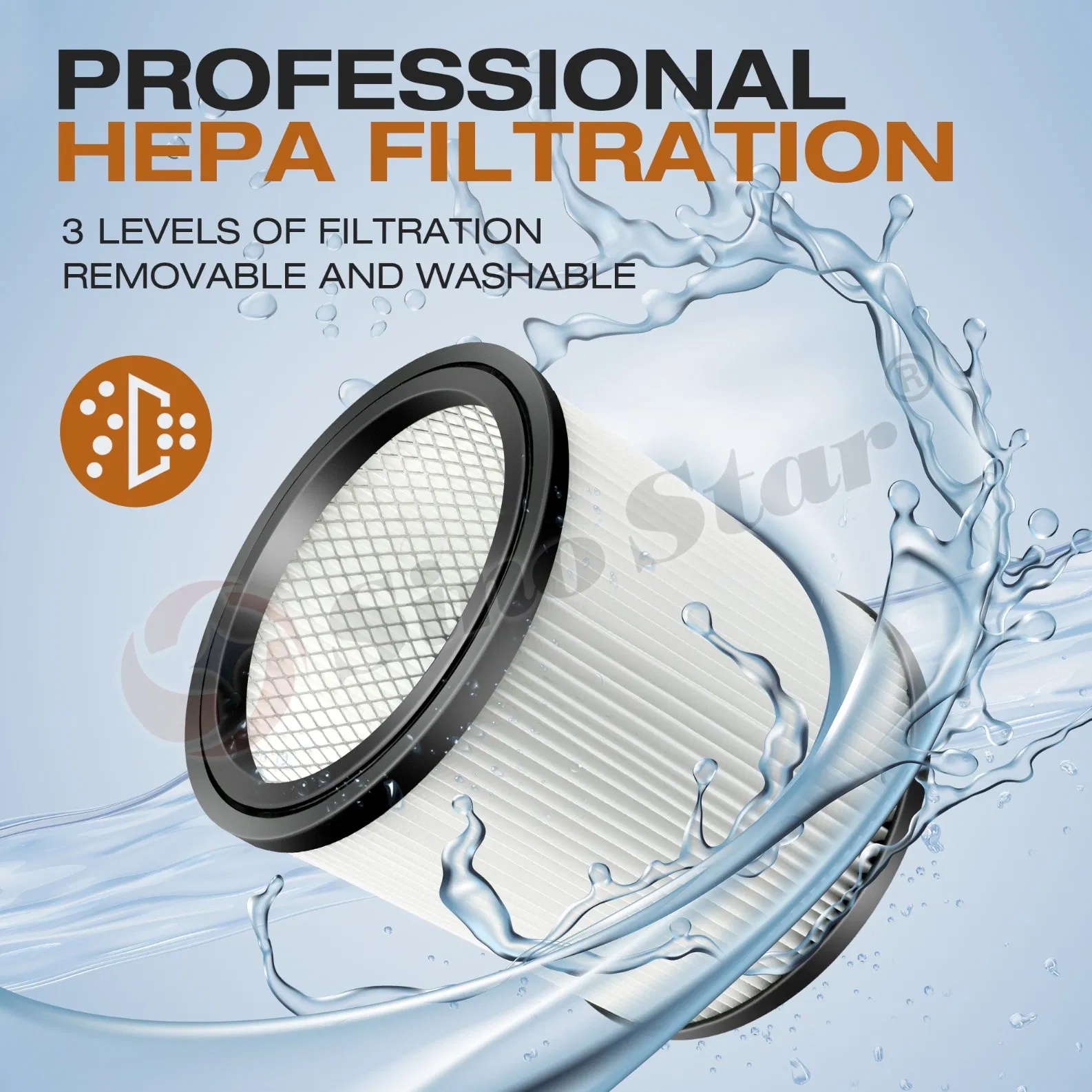 New Design Professional 1200W Dry Vacuum Cleaner Wall-Mounted Vacuum Cleaner