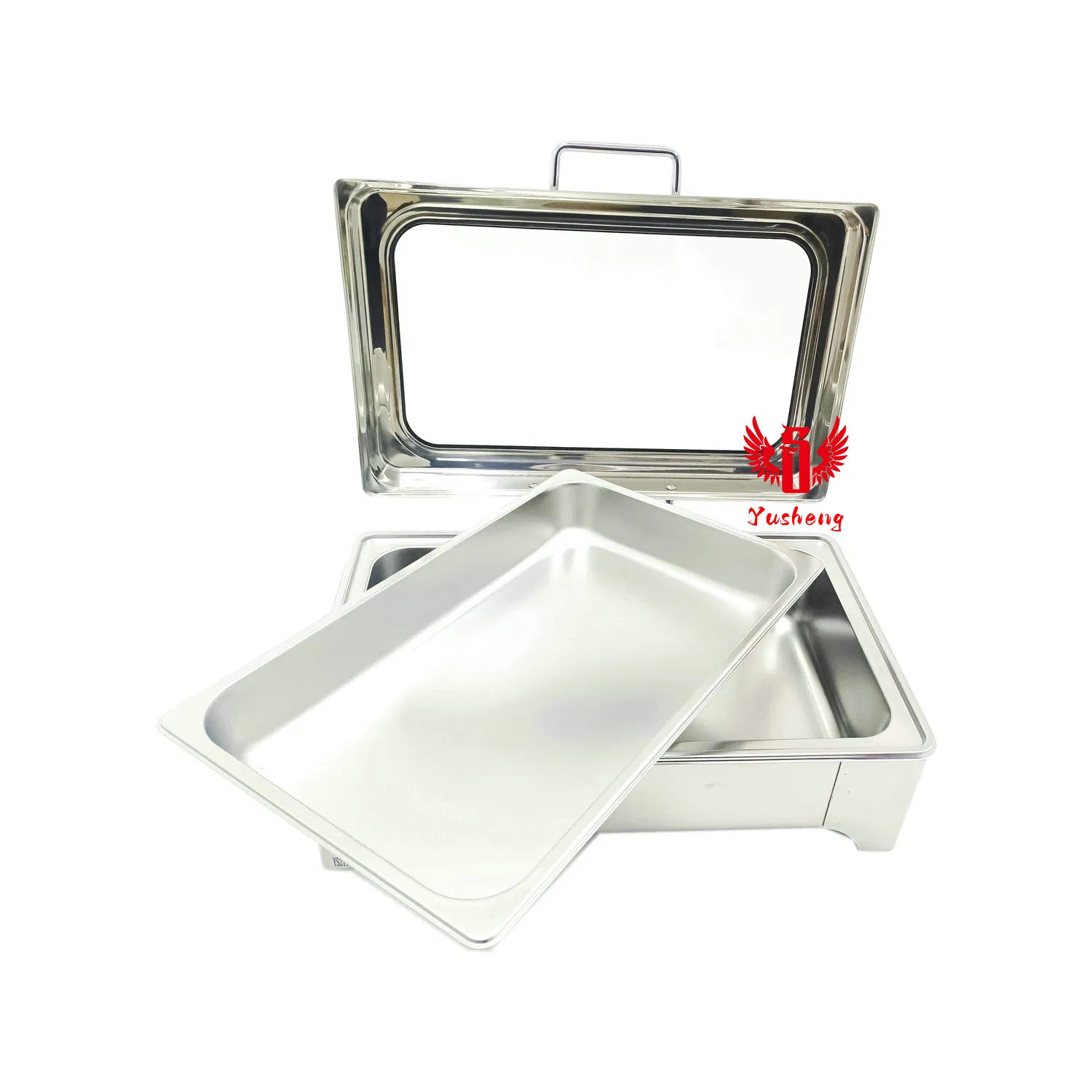 Single Grid Short Stand Hydraulic Rectangle Stainless Steel Chafing Dish China Factory