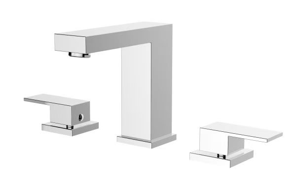 Europe and North American Design Styles Three Hole Matt Black Square Shapes Bathtub Faucets Mixer