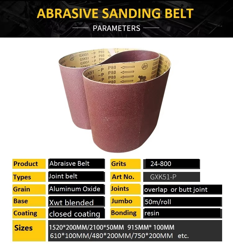 Wholesale Grinding Wheel Abrasive Sanding Belt for Industrial Belt Sanders Machine