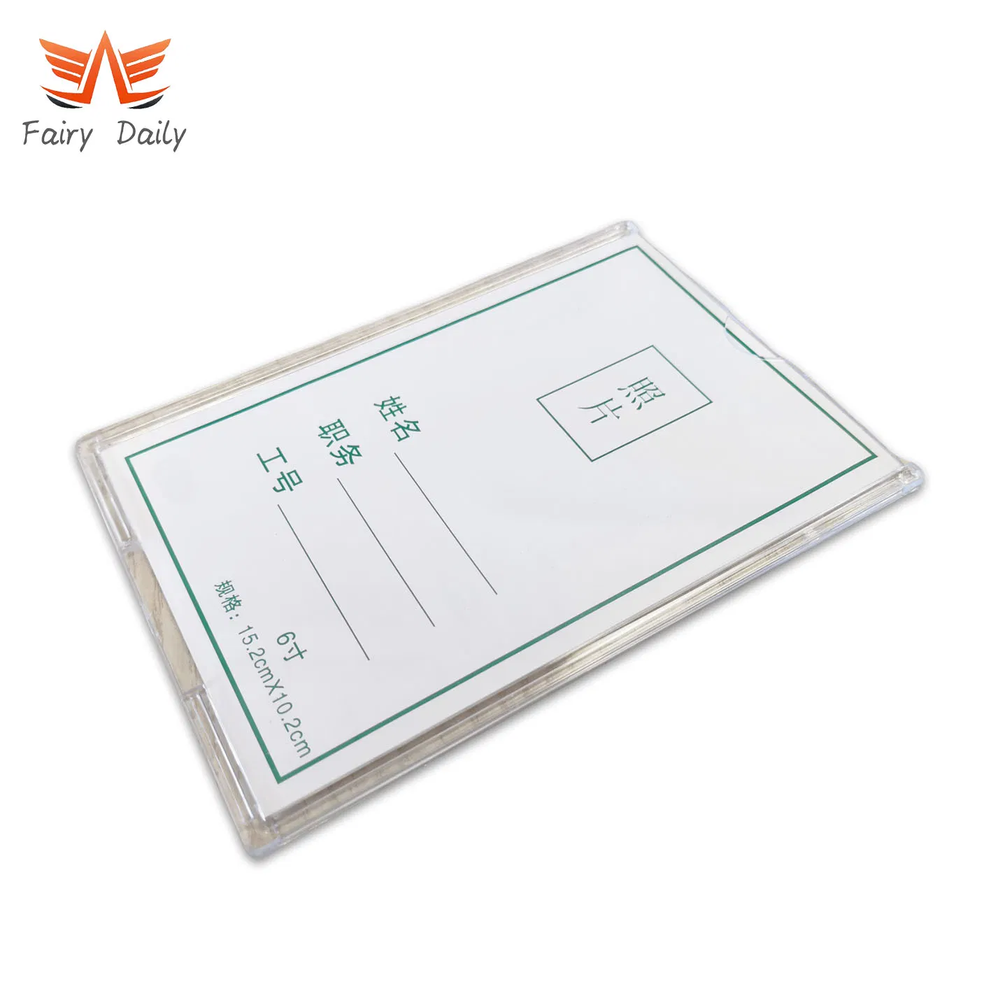Vertical Plastic ID Name Business Working Badge Clear Card Holder