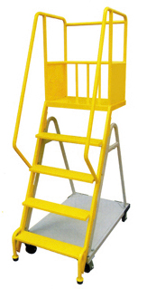 Warehouse Heavy Duty Carrying Platform Loading Step Ladder Trolley