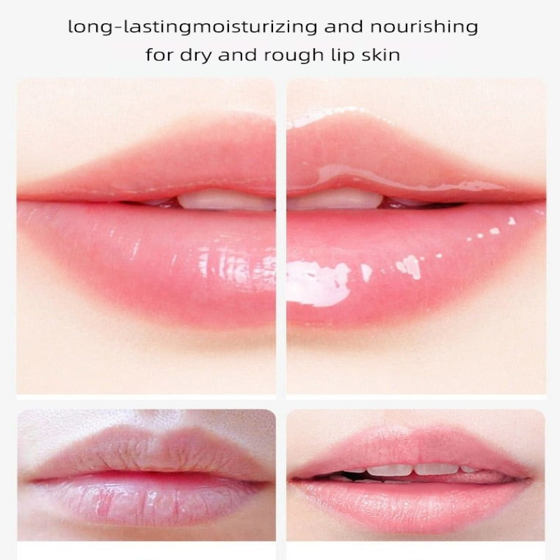 Factory Sell Private Label Glycerine Lip Mask Silicone-Free Collagen Soothing Repair with Rose Hyaluronic Lip Care Mask Crystal Lip Mask Plumper Lips Care Gel