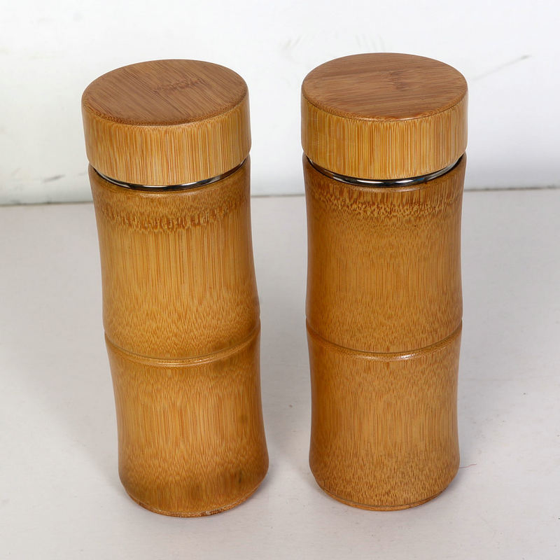 Vacuum Flask Coffee Bamboo Tea Infuser Bottle