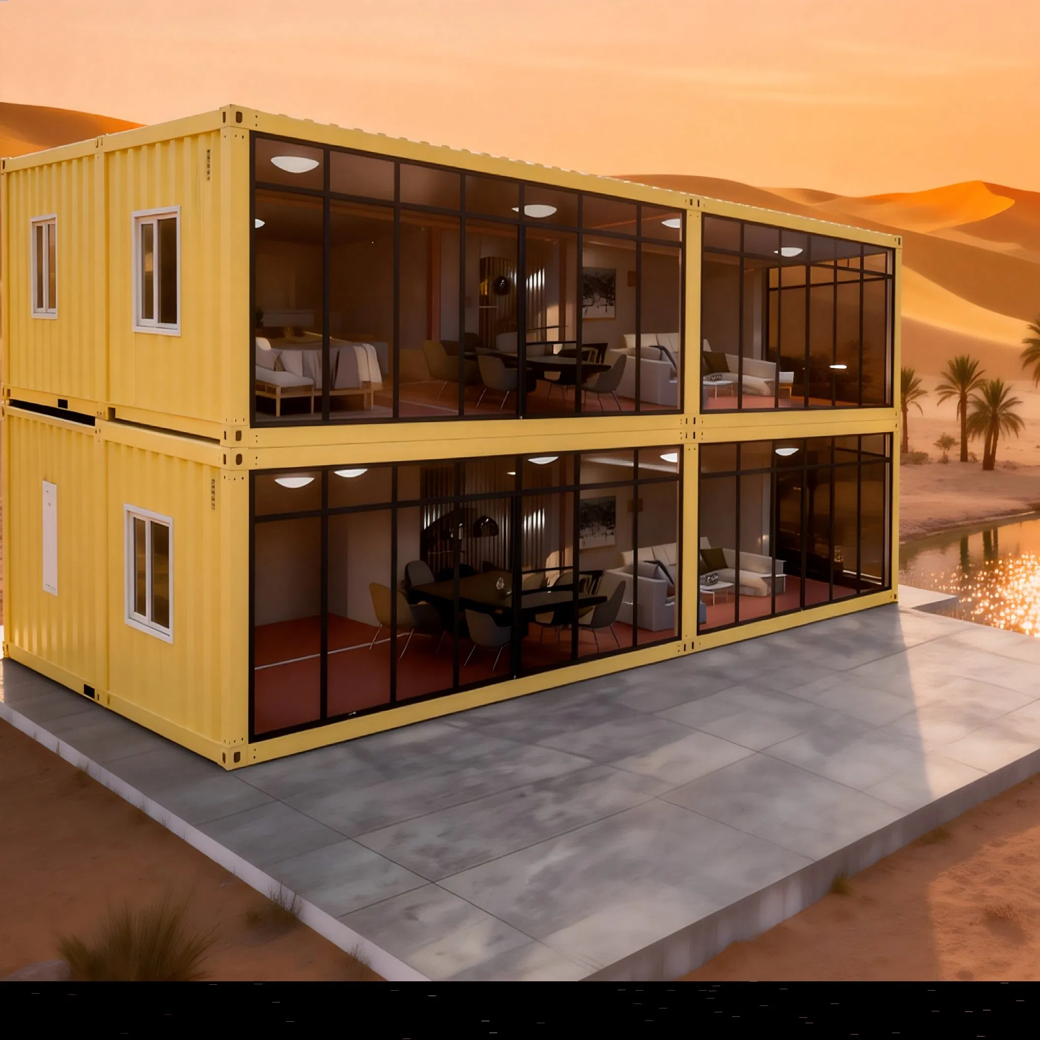 Modern Style Steel and Glass Structure Container House Modular House Prefabricated House