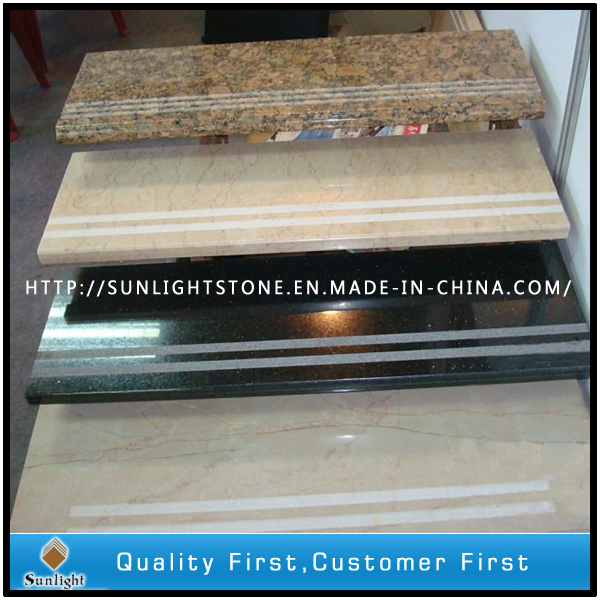 Antislip Marble/ Granite/Basalt/Quartz Stone Straight Single Step Tread Stairs for Indoor/Outside