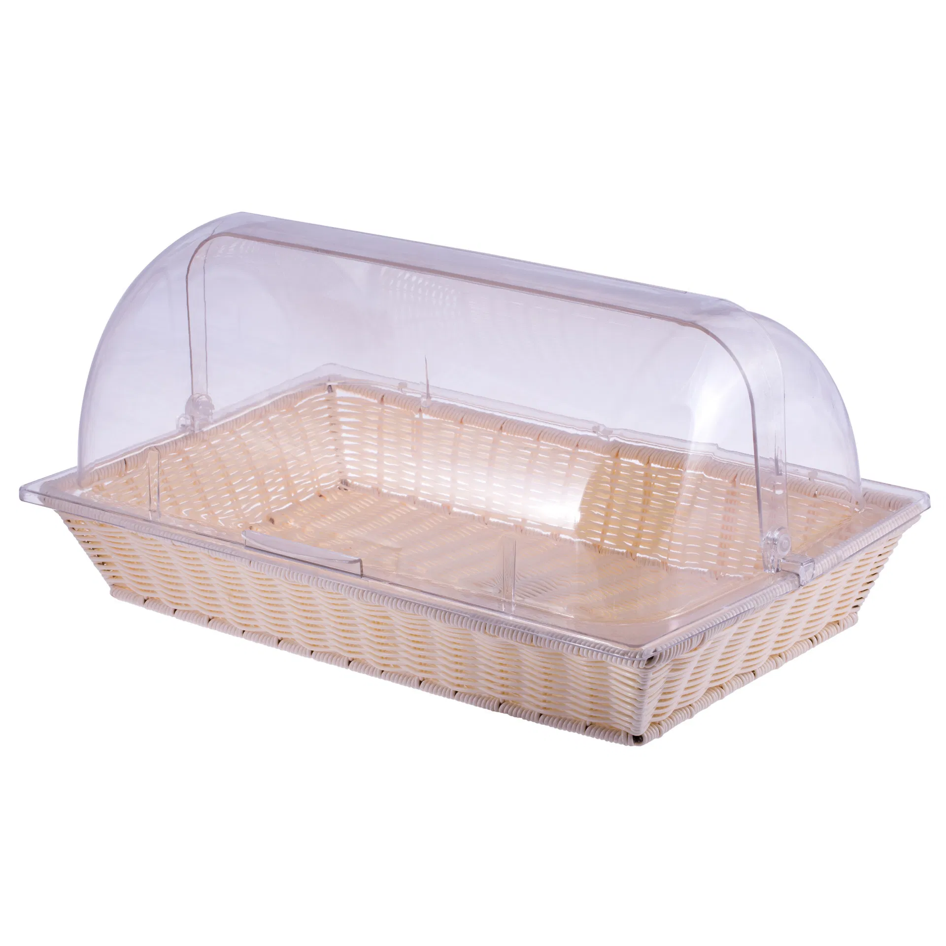 Wholesale Kitchen Round Bread Rattan Basket with Cover for Food