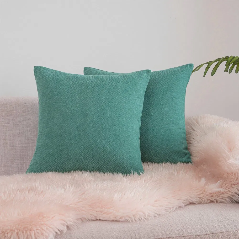 Pillow Covers 18X18 Chenille Pillow Covers Set of 2 Decorative for Couch Luxury Throw Cushion Covers for Bed Accent Pillows for Living Room Sofa