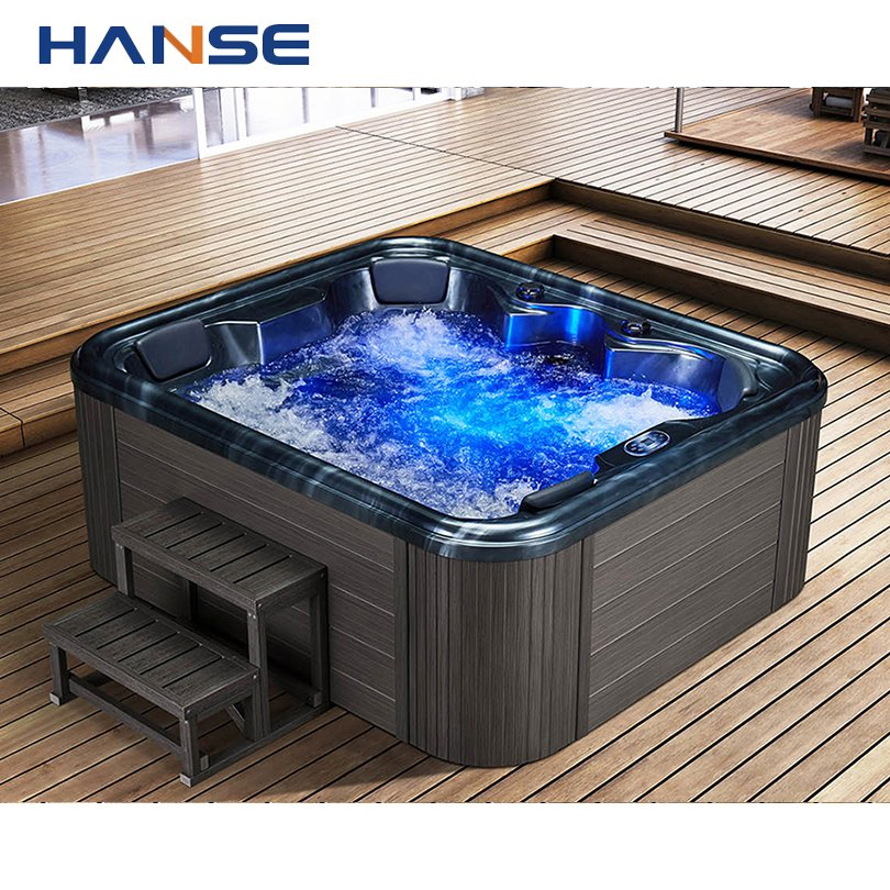 Hot Sale 4 Person Rectangle Shape Outdoor SPA Tubs Massage Garden Leisure Acrylic SPA Hot Tub