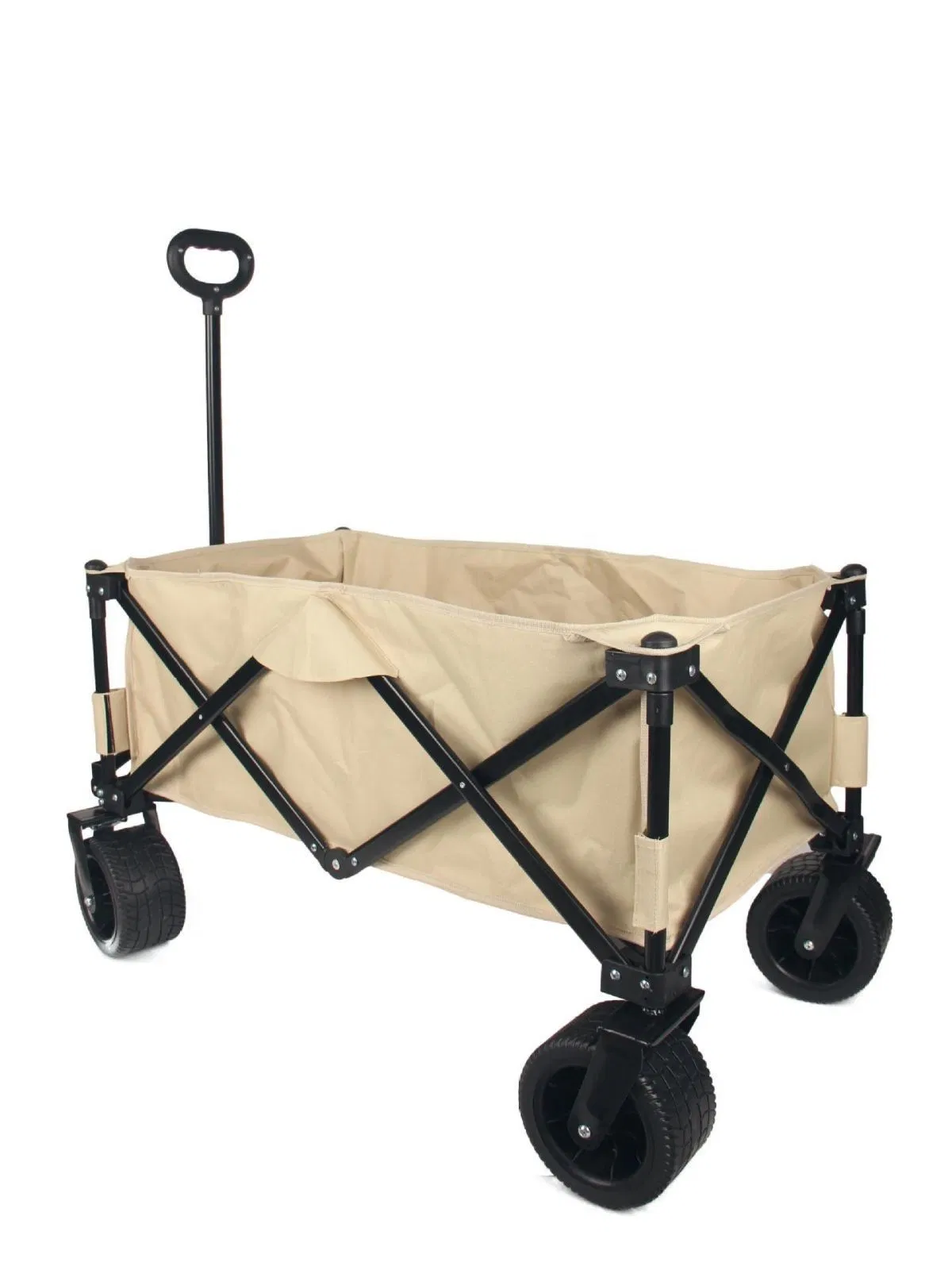 Foldable 8 Inch Wheels Enlarged Volume Custom Outdoor Shopping Camping Hand Luggage Trolley Tank Wheel Cart Version White