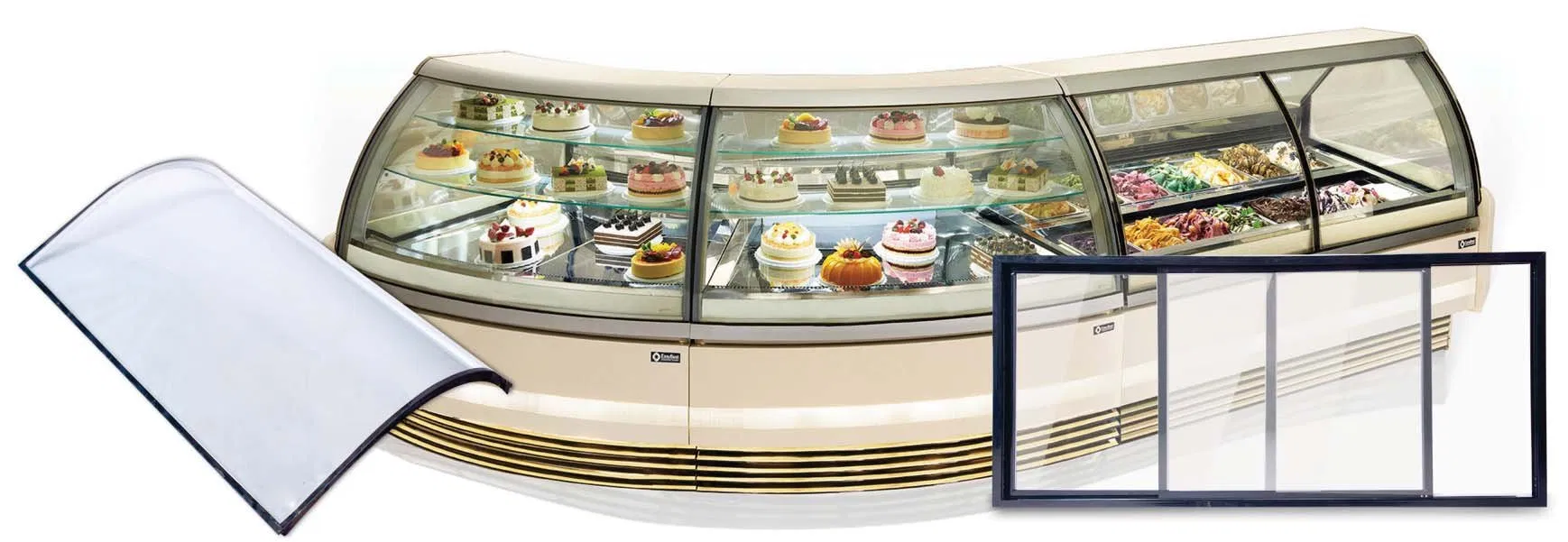 Glass Door of Freezer, Transparent Cooler Display Cabinet Glass Door