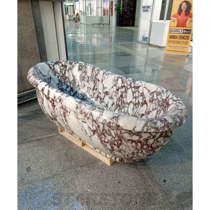 Мраморная ванна Green Marble, отдельностоящая