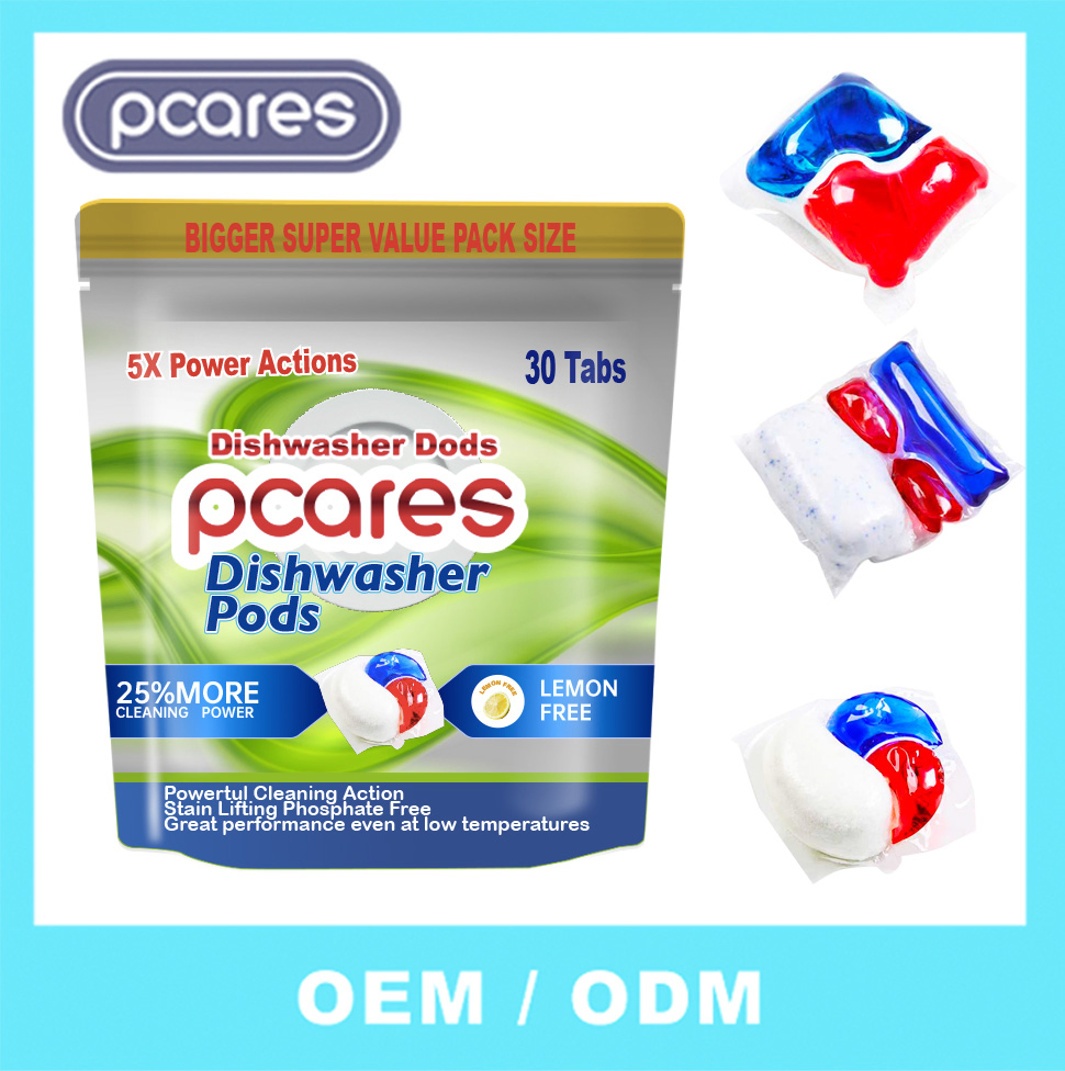 Factory Eco-Friendly Powerful Dishwasher Pods Cleaner for Washed Tableware Dishwasher Tablets Detergent Cascade Dishwasher Pods