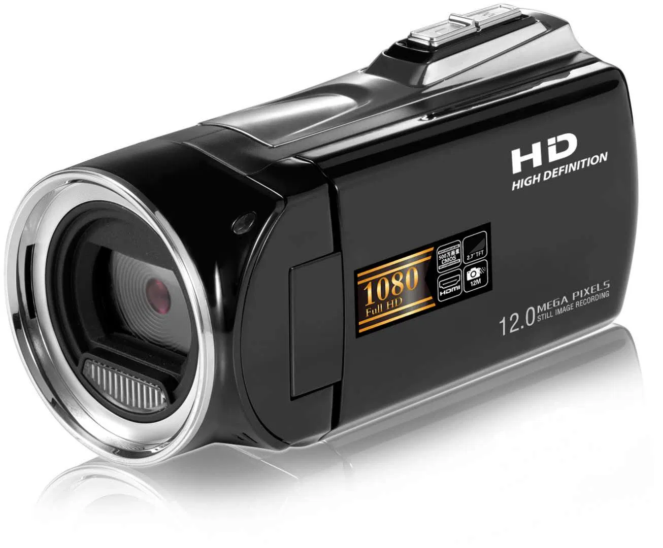 New Arrival HD Digital Camcorders 1280*720 12megapixel 2.7" TFT LCD 16: 9 16X Digital Zoom High Quality Video Camera Recorder