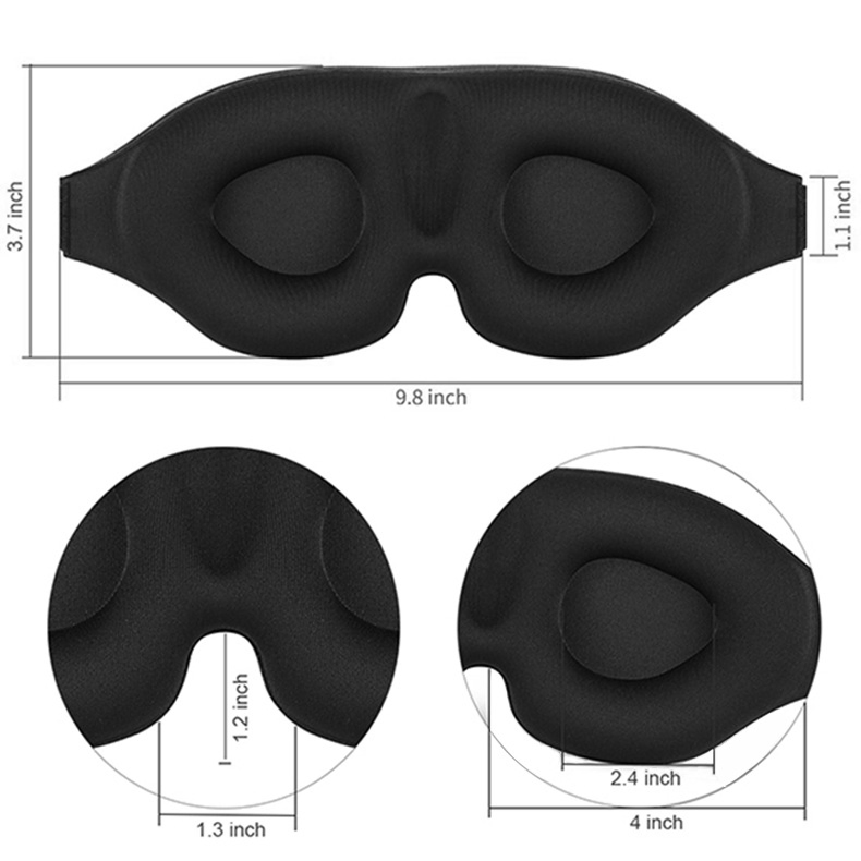 Hot Selling Shading Light Sleep Eye Mask Eyeshade for Sleeping Cover Rest 3D Blackout Soft Comfortable Freely Adjustable Travel