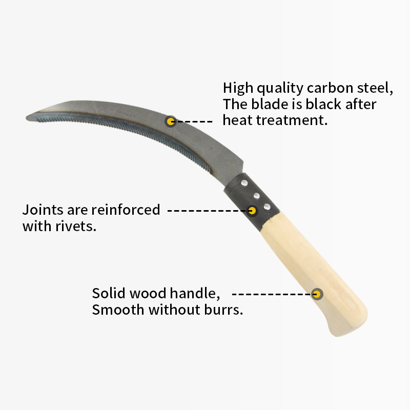 High Quality Made in China Long Handle Garden Tool Durable Sickle