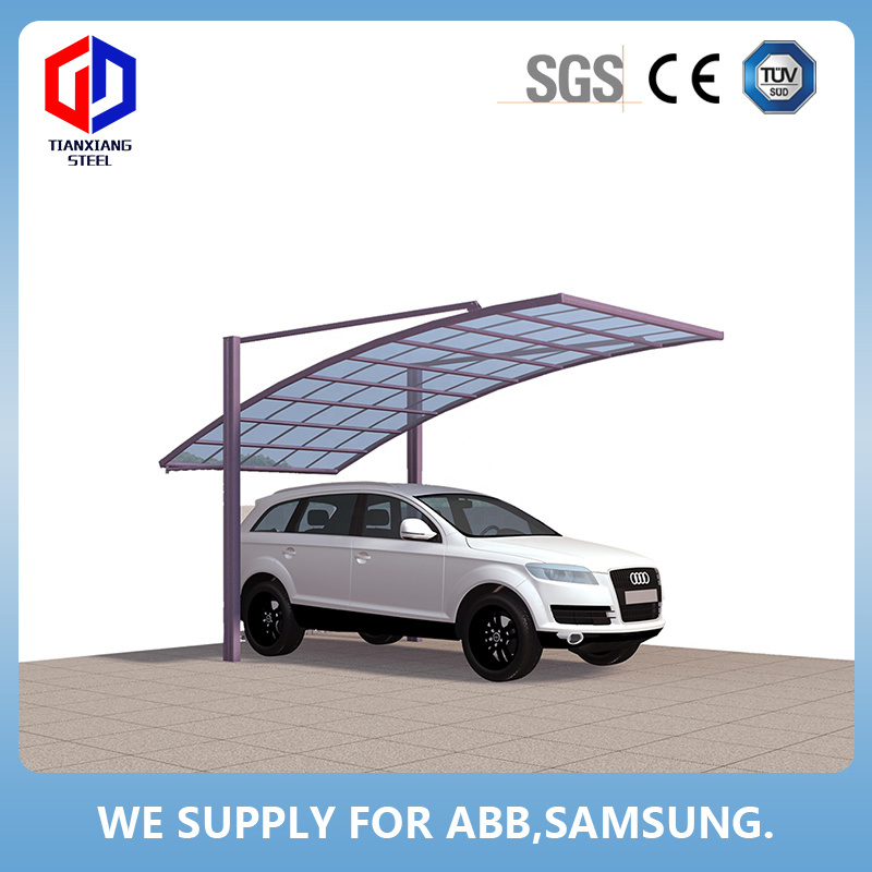 Garage Steel Frame Garage Car Park Car Port Shade Canopy Metal Customized Prefabricated Building