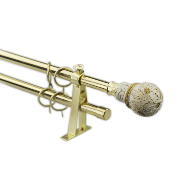 Customized Length Adjustable Curtain Rods Hot Sale Metal 25mm Window Curtain Rods