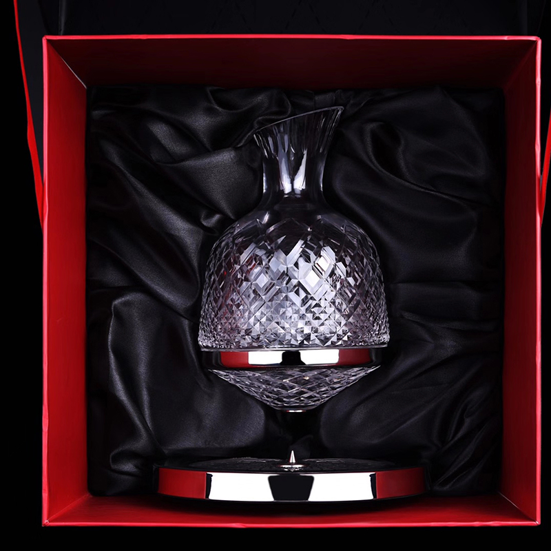 Clear Crystal Glass Wine Whiskey Decanter Set with Gift Box