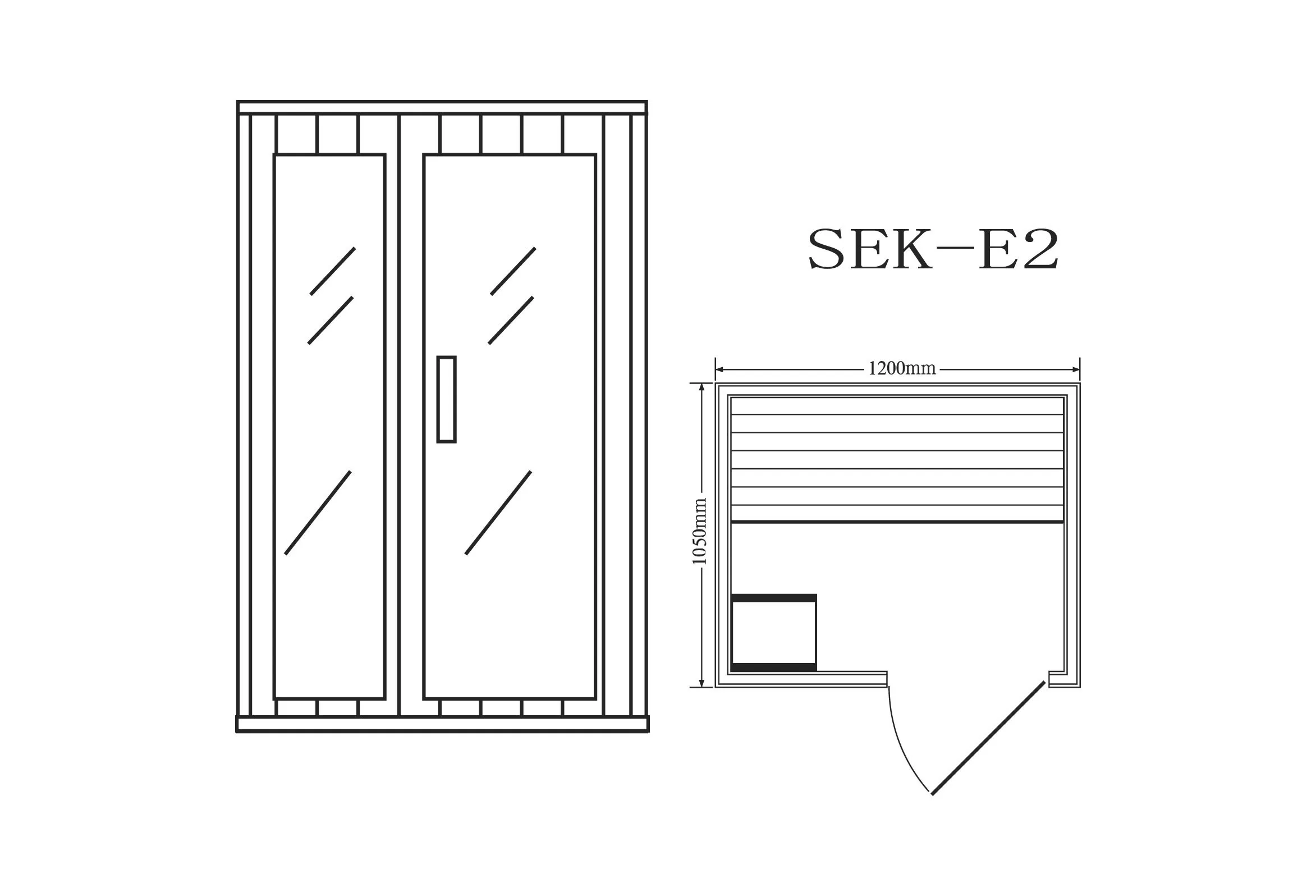 Традиционная парная сауна на 2 персоны с печью