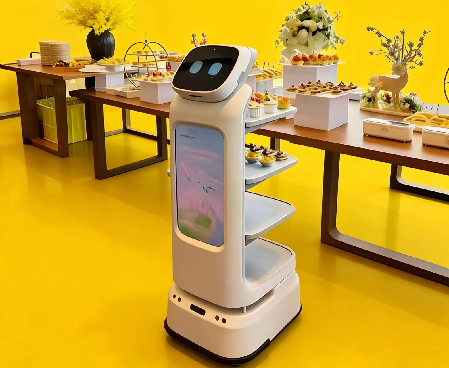 Ai Powered Intelligent Hotel Food Delivery and Serving Robot
