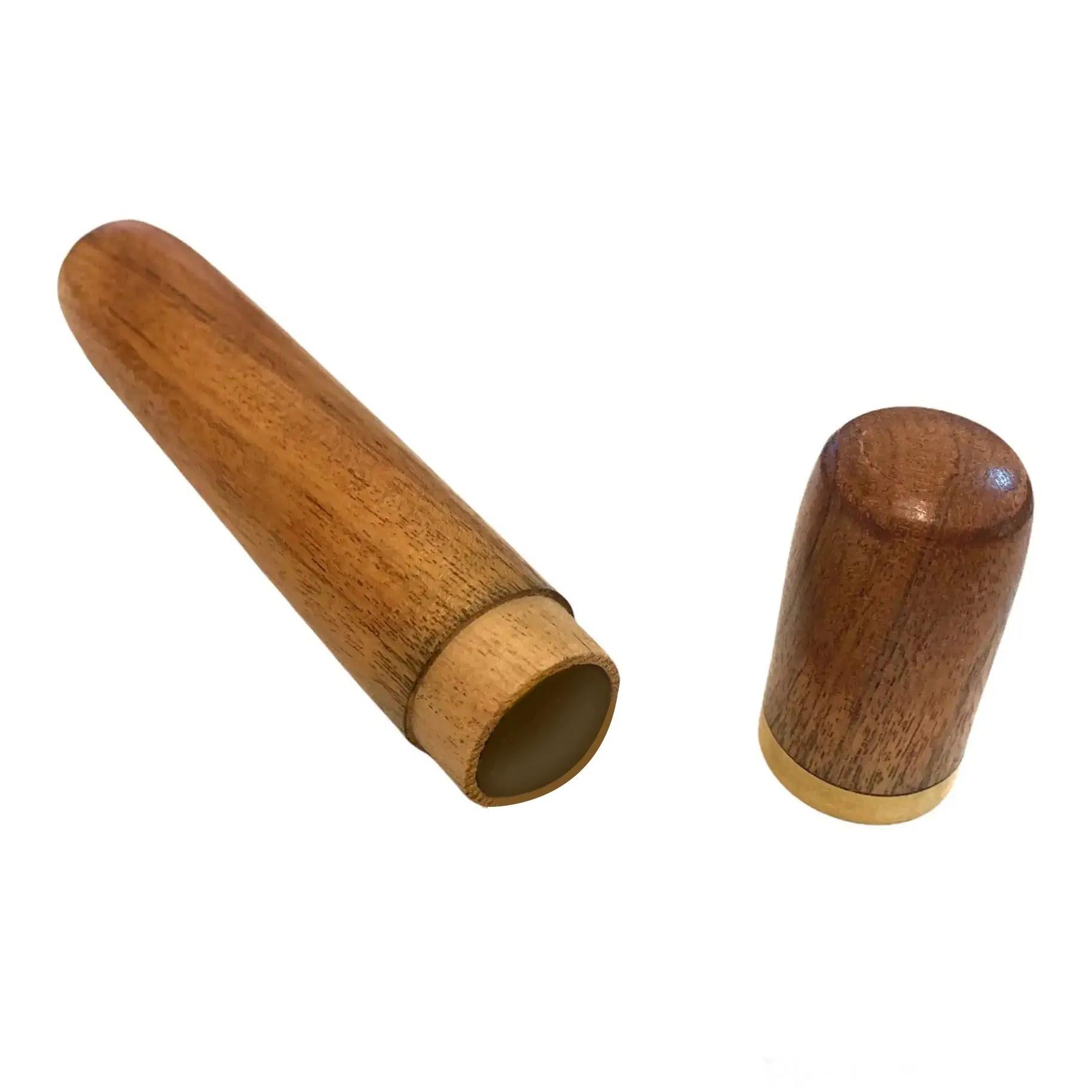 Single Wooden Cigar Storage Travel Tube Non-Telescoping Crush-Proof Humidor Wood Holder
