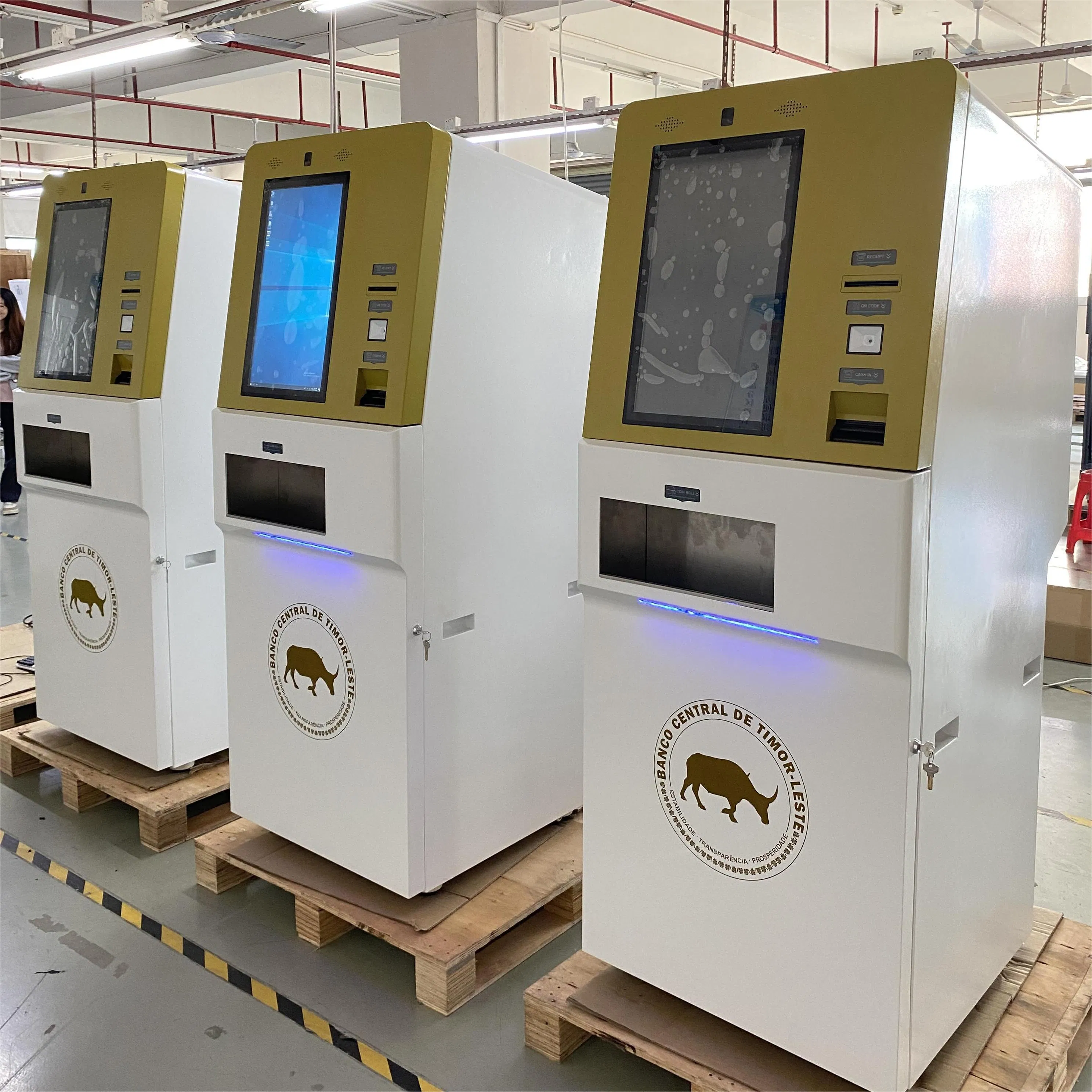 Smart Teller Machine Self Service Cash Accecptor and Deposit Banking Services Counter ATM Kiosk