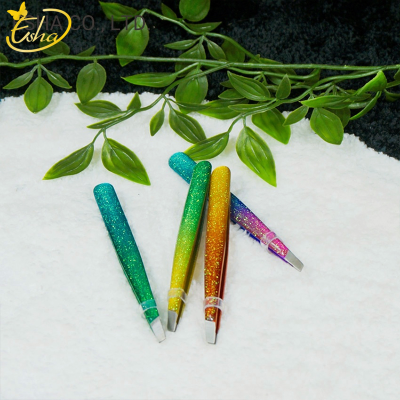 Positive Oblique Mouth Spray Glue Glitter Powder Makeup Eyebrow Tweezers