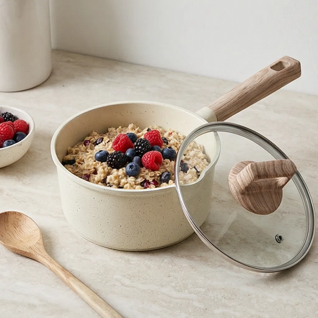 Алюминиевая литая кастрюля с керамическим покрытием