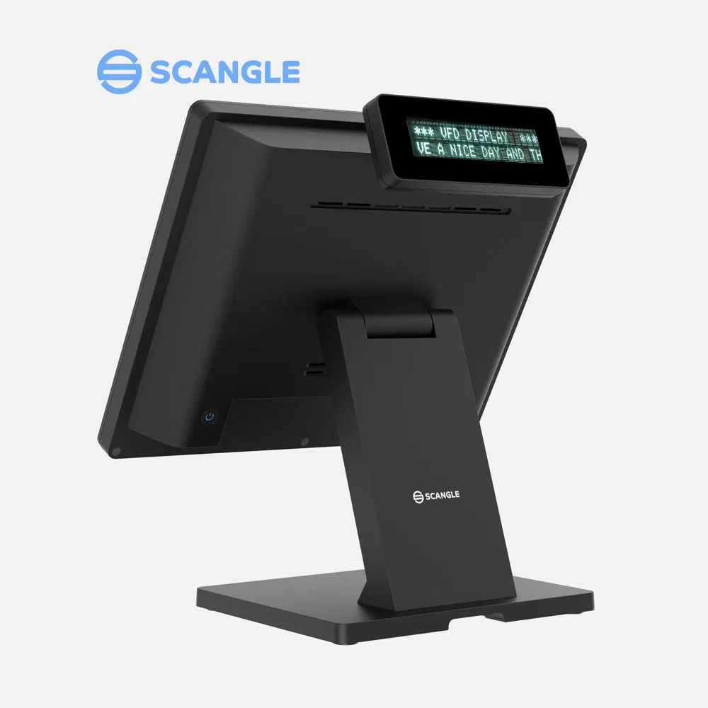 15" All in One Touch Screen Dual Screen POS System