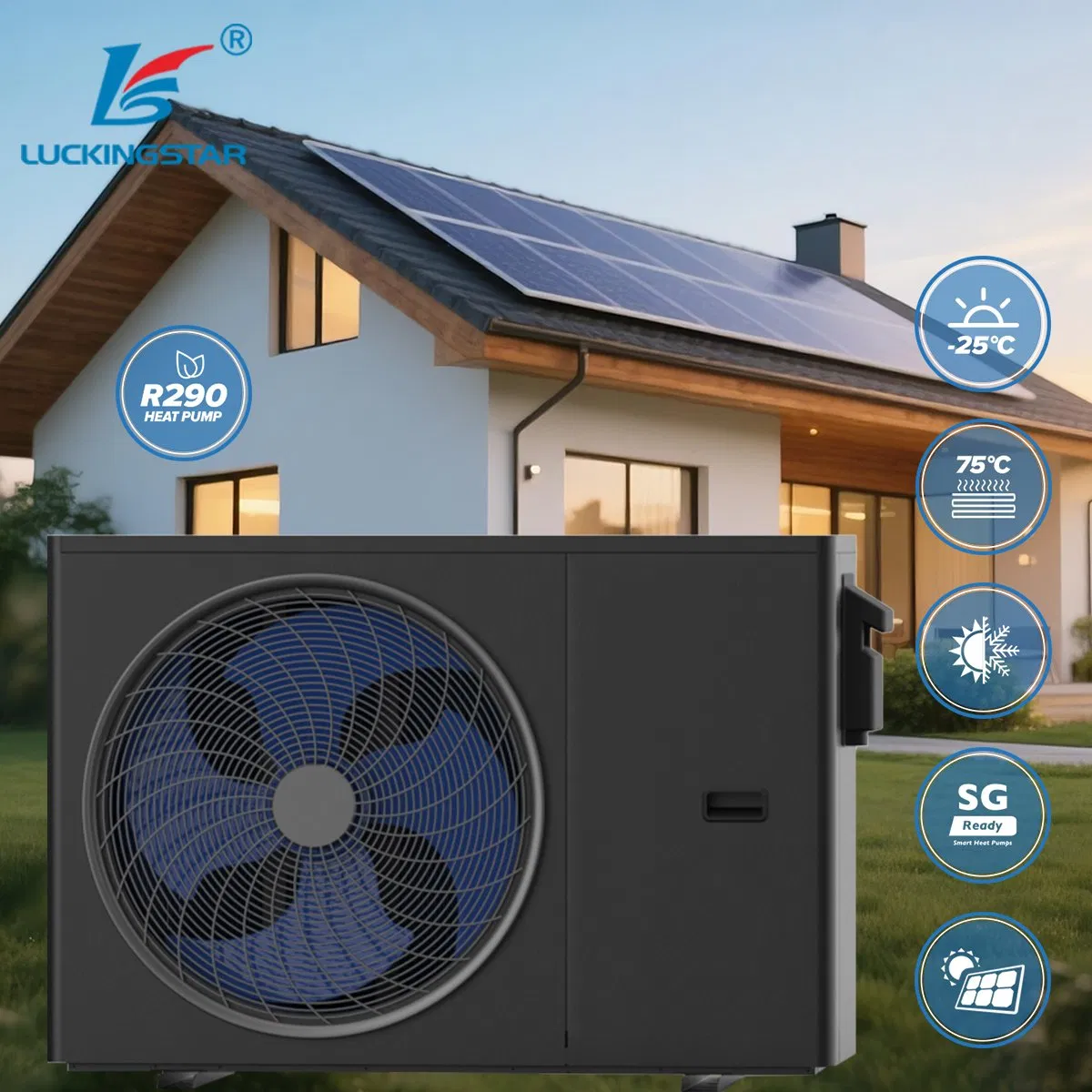 Factory Supply New Energy Advanced R290 Heat Pump Solution for Home Heating System