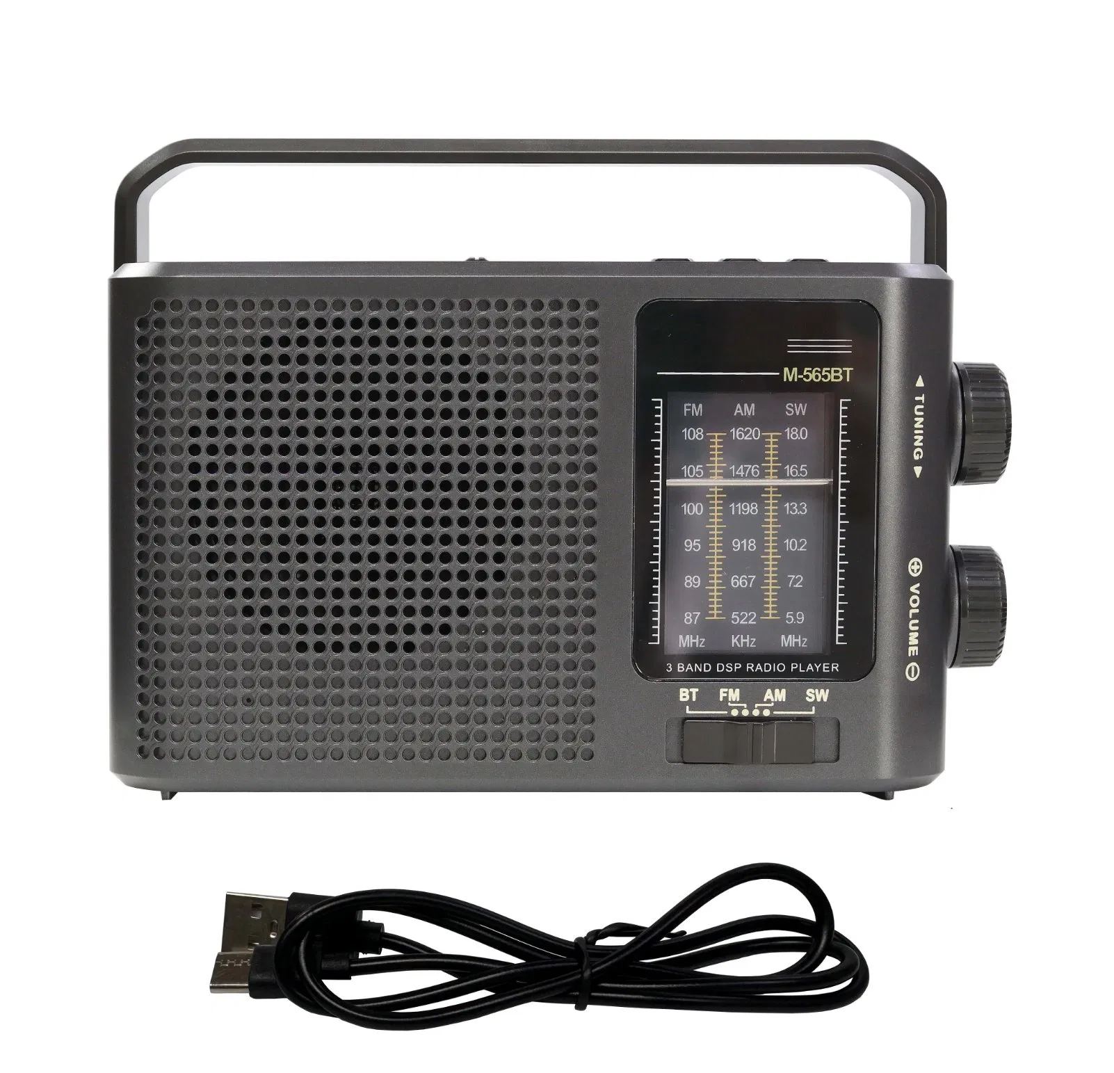 Портативное радио Bluetooth AM/FM с фонариком