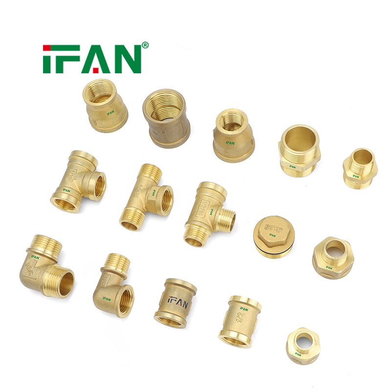 Ifan Accepting Custom Brass Plumbing Fittings 1/2"-2" Threaded Connection Elbow Tee Brass Fittings