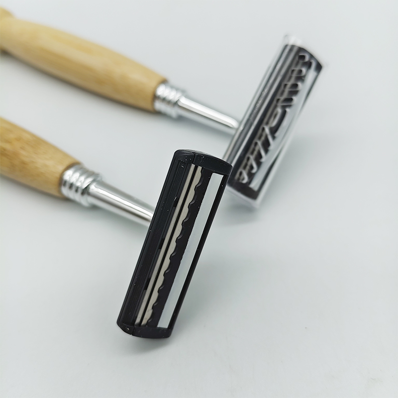 Eco Friendly Twin Triple Edge Safety Bamboo Handle Shaving Razor