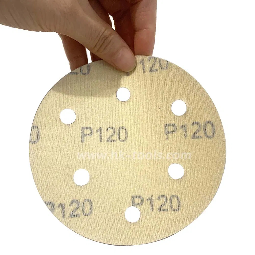 5'' 125mm 6 Holes Purple Hook and Loop Abrasive Sandpaper Sanding Discs